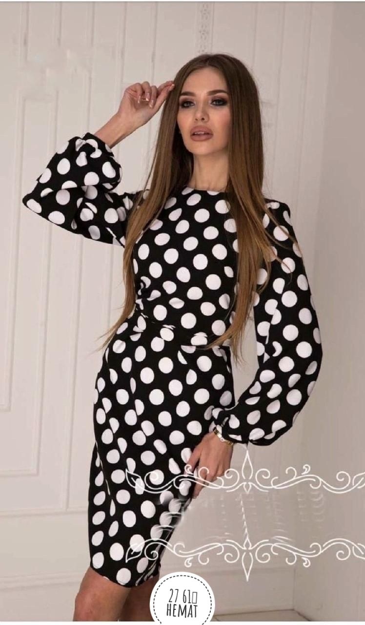 платья в горошек фасоны,платье женская,женское платье с длинными рукавами,платье,платье женское в горошек