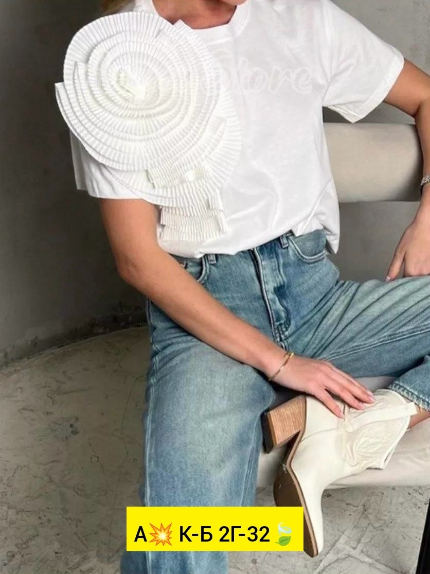 элегантная женская футболка,женские футболки,футболка с цветами,футболка с бантом нарядная