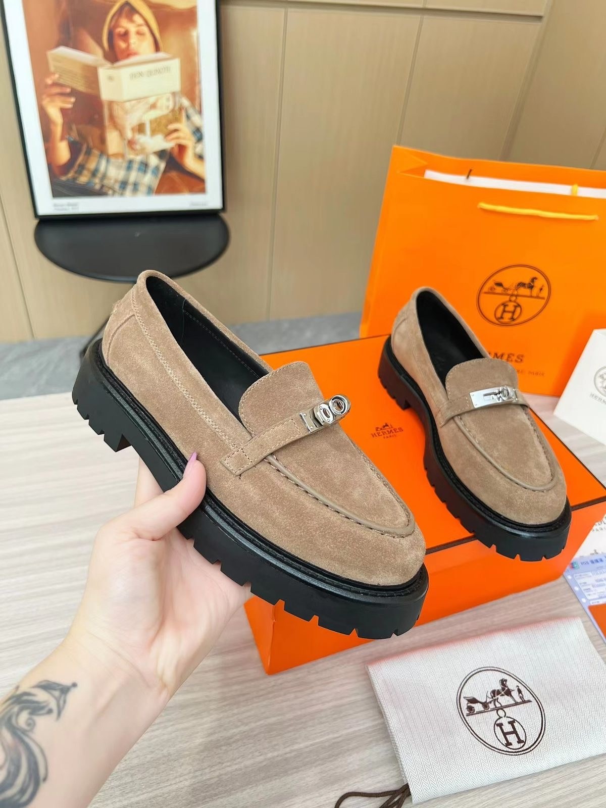 лоферы hermes,лоферы женские,,хермес лоферы,брендовая