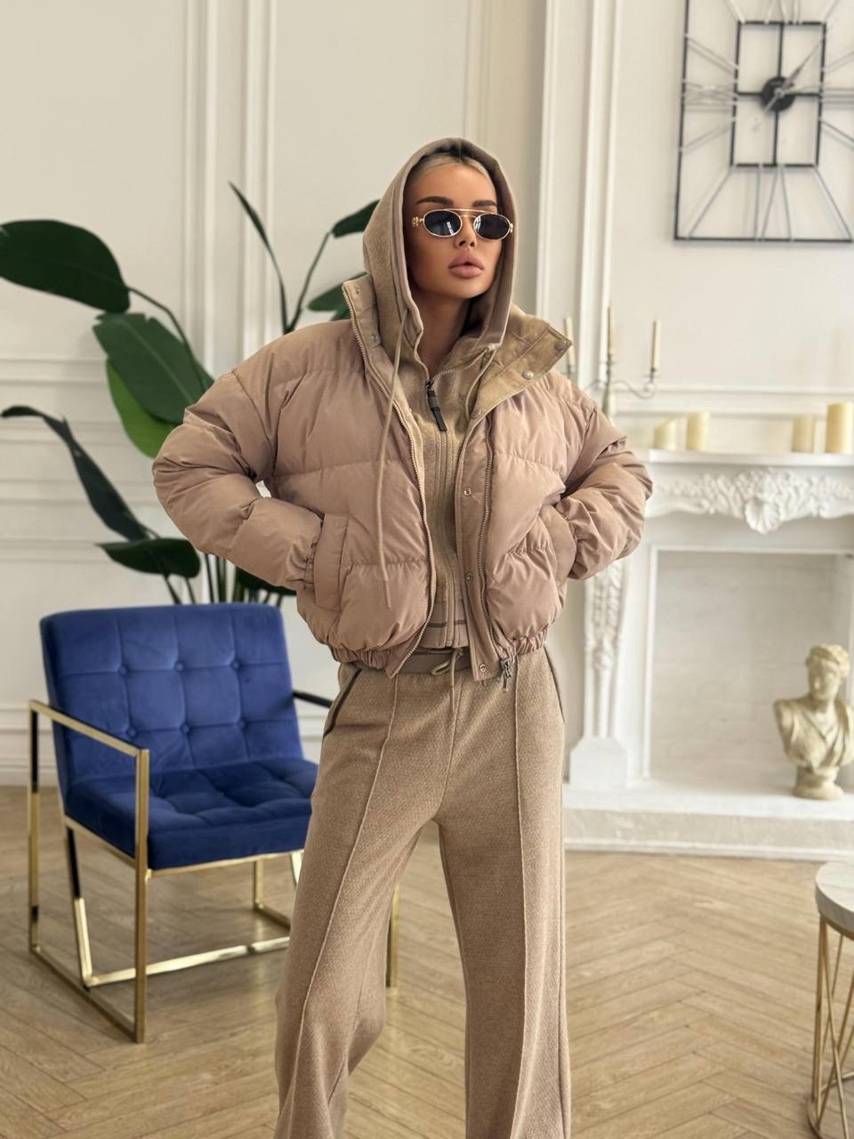 костюм бежевый,костюм тройка с курткой,cпортивный костюм женский на флисе,костюм теплый на флисе,куртка женская