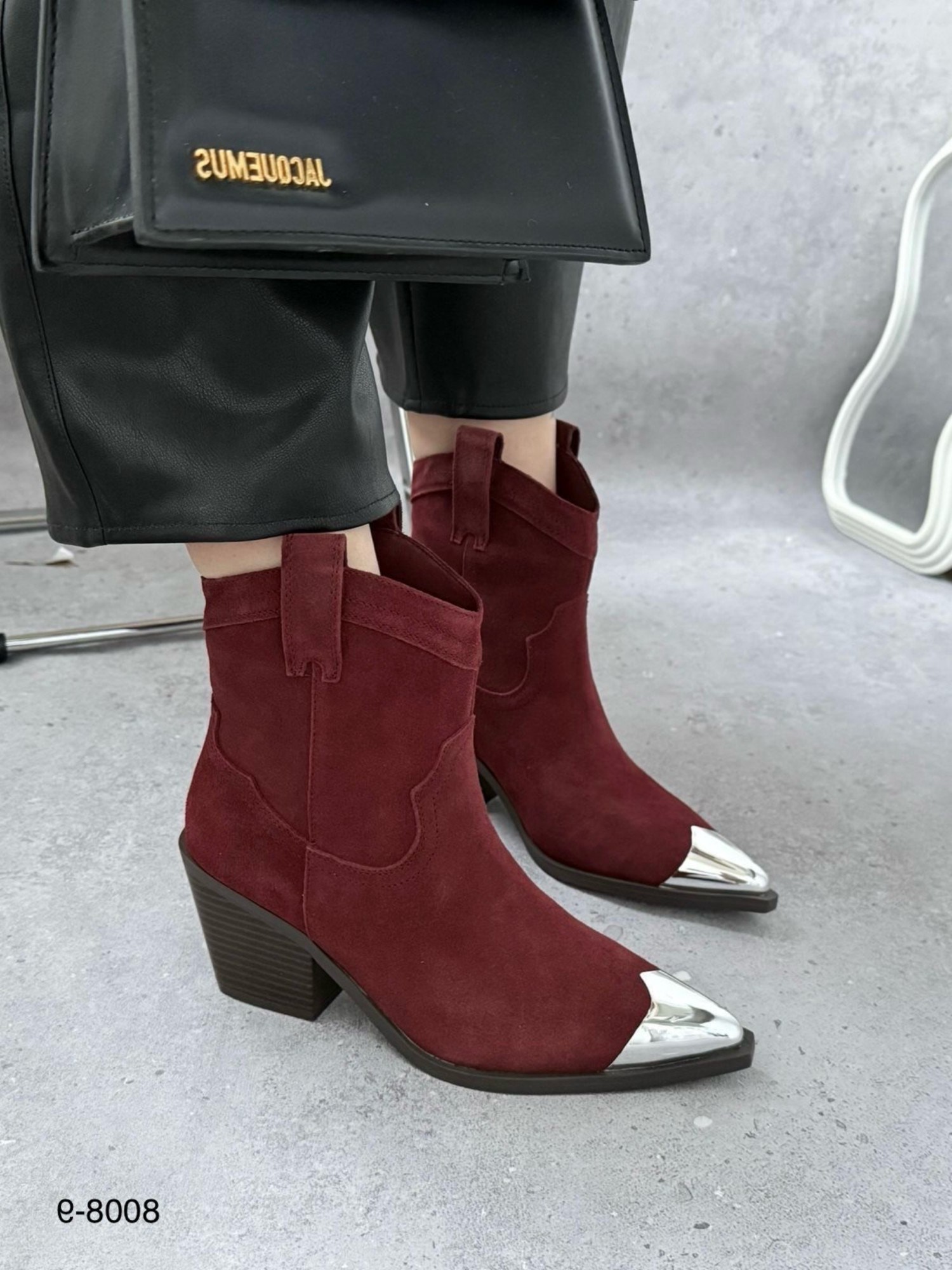 ботильоны женские,,замшевые ботильоны,бордовые замшевые ботильоны,ботильоны казаки