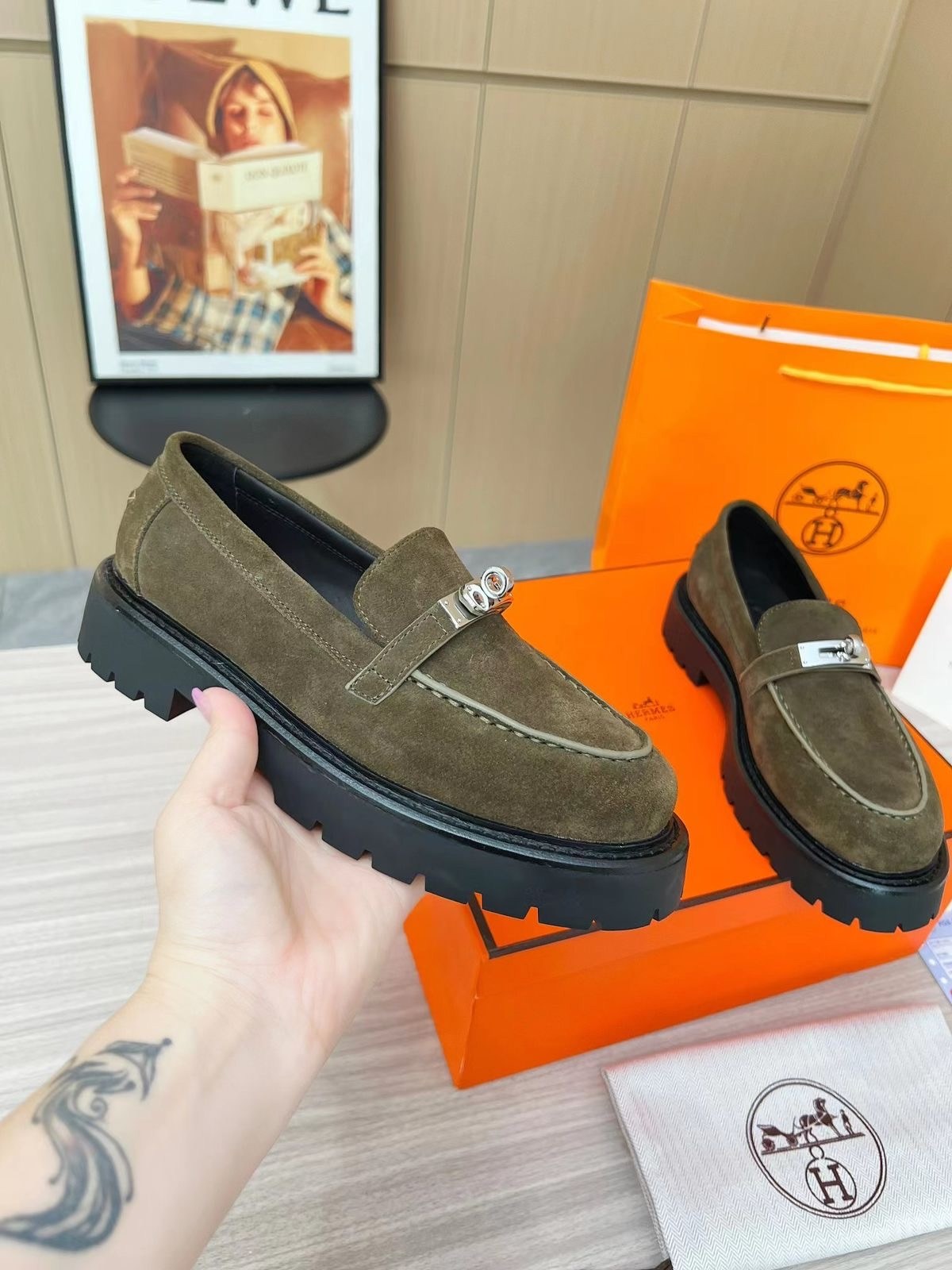 лоферы hermes,лоферы женские,,хермес лоферы,брендовая