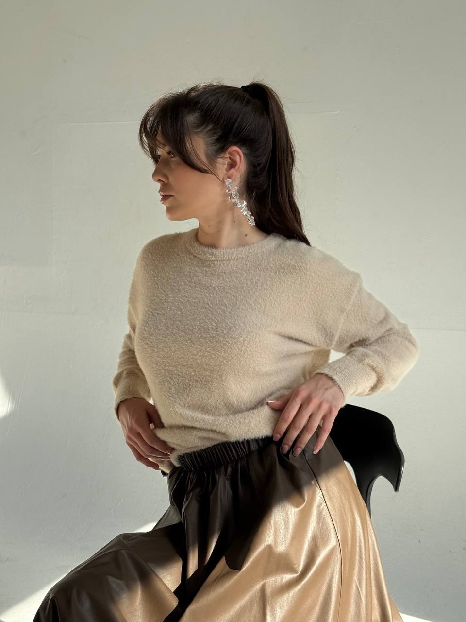 мягкий свитер,женский джемпер,свитер бежевый,женский свитер,кашемировый свитер