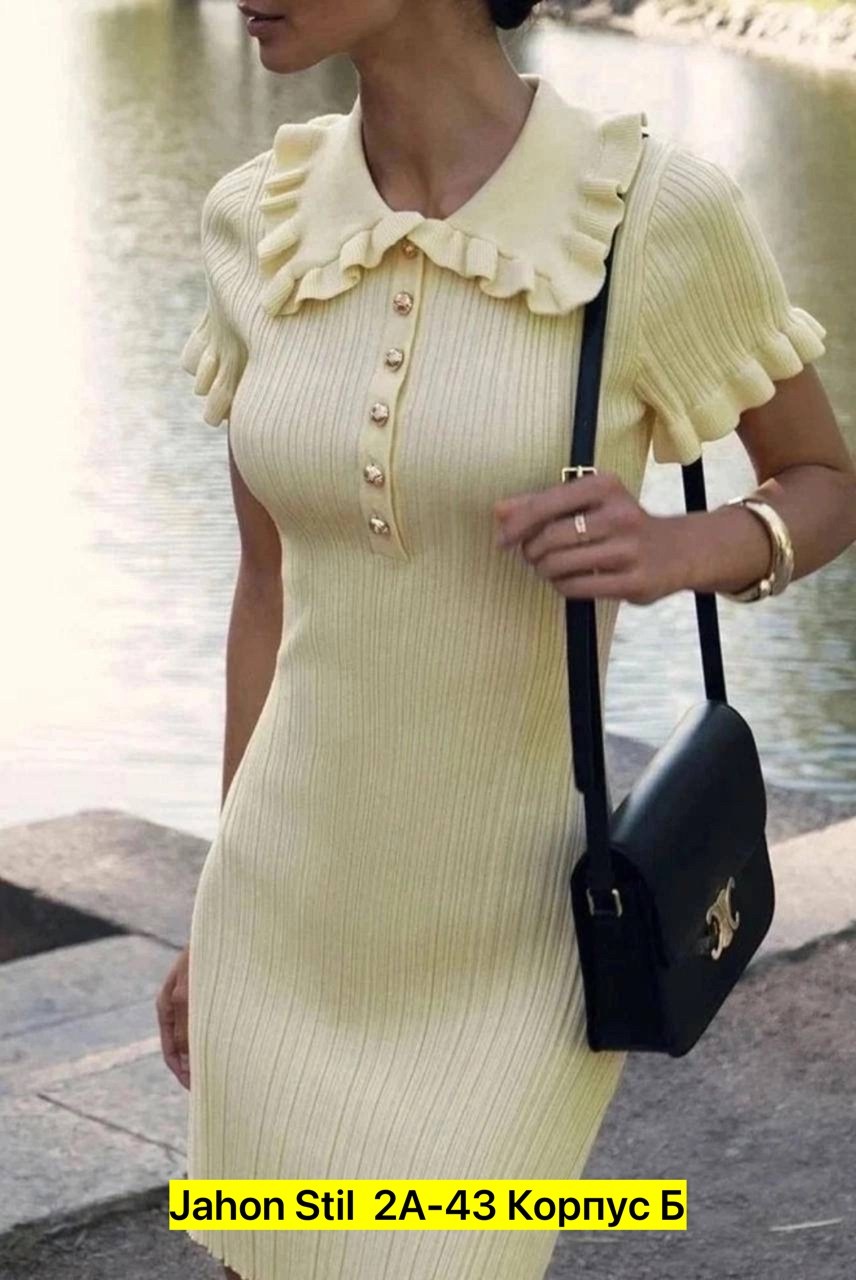 трикотажное платье с воротником,женское платье с воротником,стильное платье,платье с воротником поло,платье с воротником