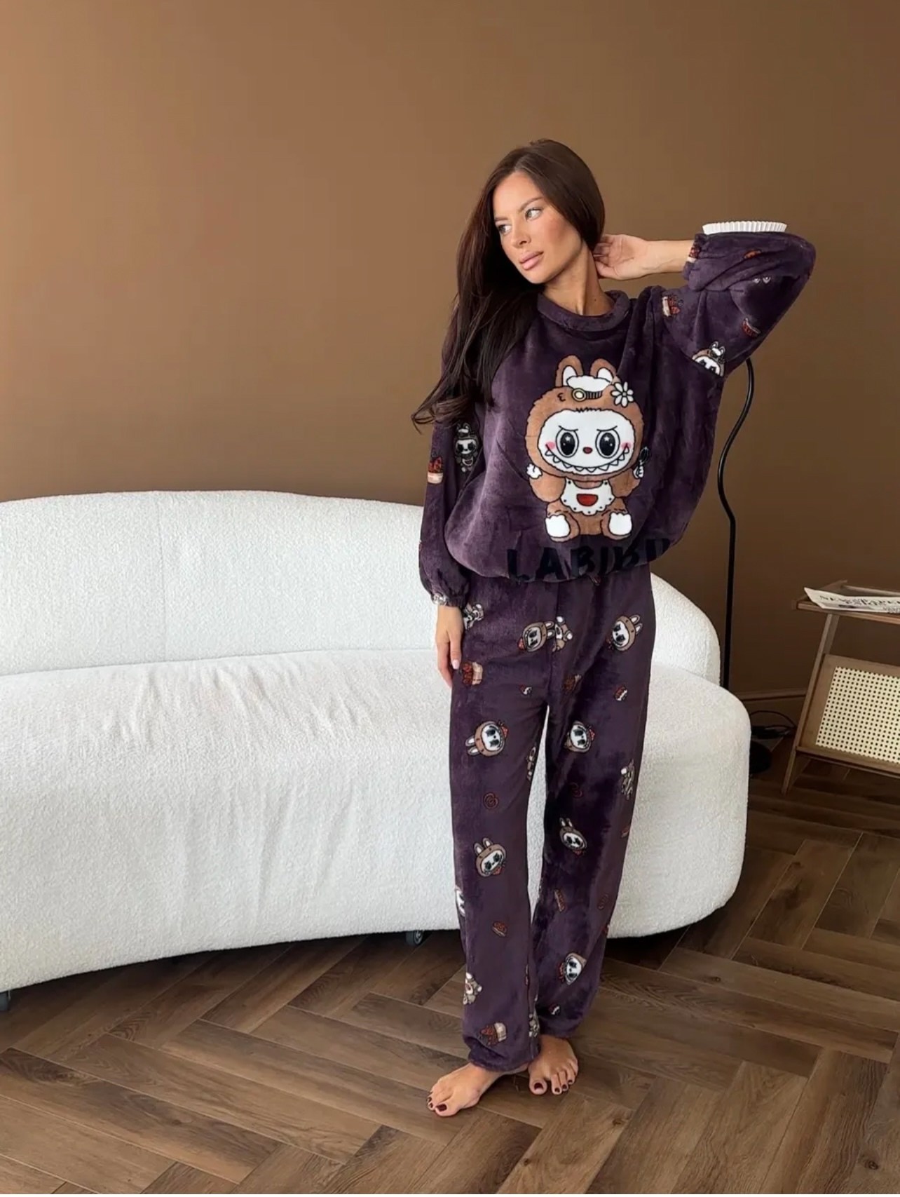 пижама теплая,пижама со штанами теплая плюшевая,пижама плюшевая,домашняя одежда пижама,пижама женская теплая