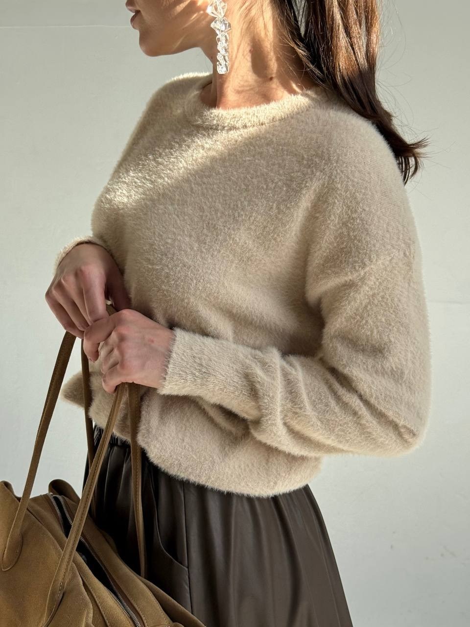 мягкий свитер,женский джемпер,свитер бежевый,женский свитер,кашемировый свитер