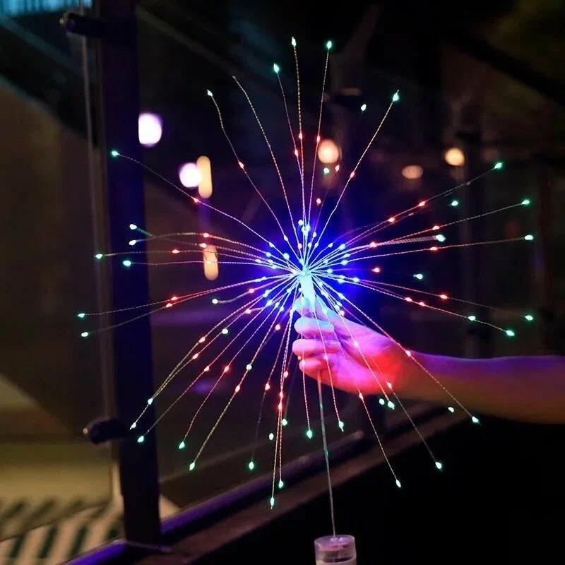 светодиодный фейерверк,гирлянда фейерверк,пример салюта из светодиодов,китайский фейерверк гирлянда,уличный фейерверк светодиодный