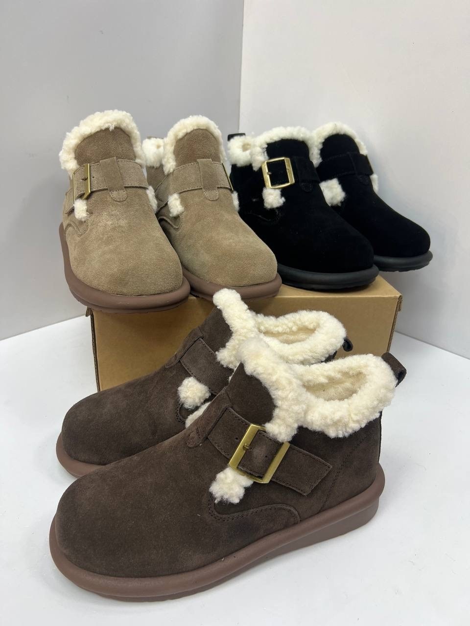 ,угги женские, женская зимняя,зимняя ,замшевые ботинки