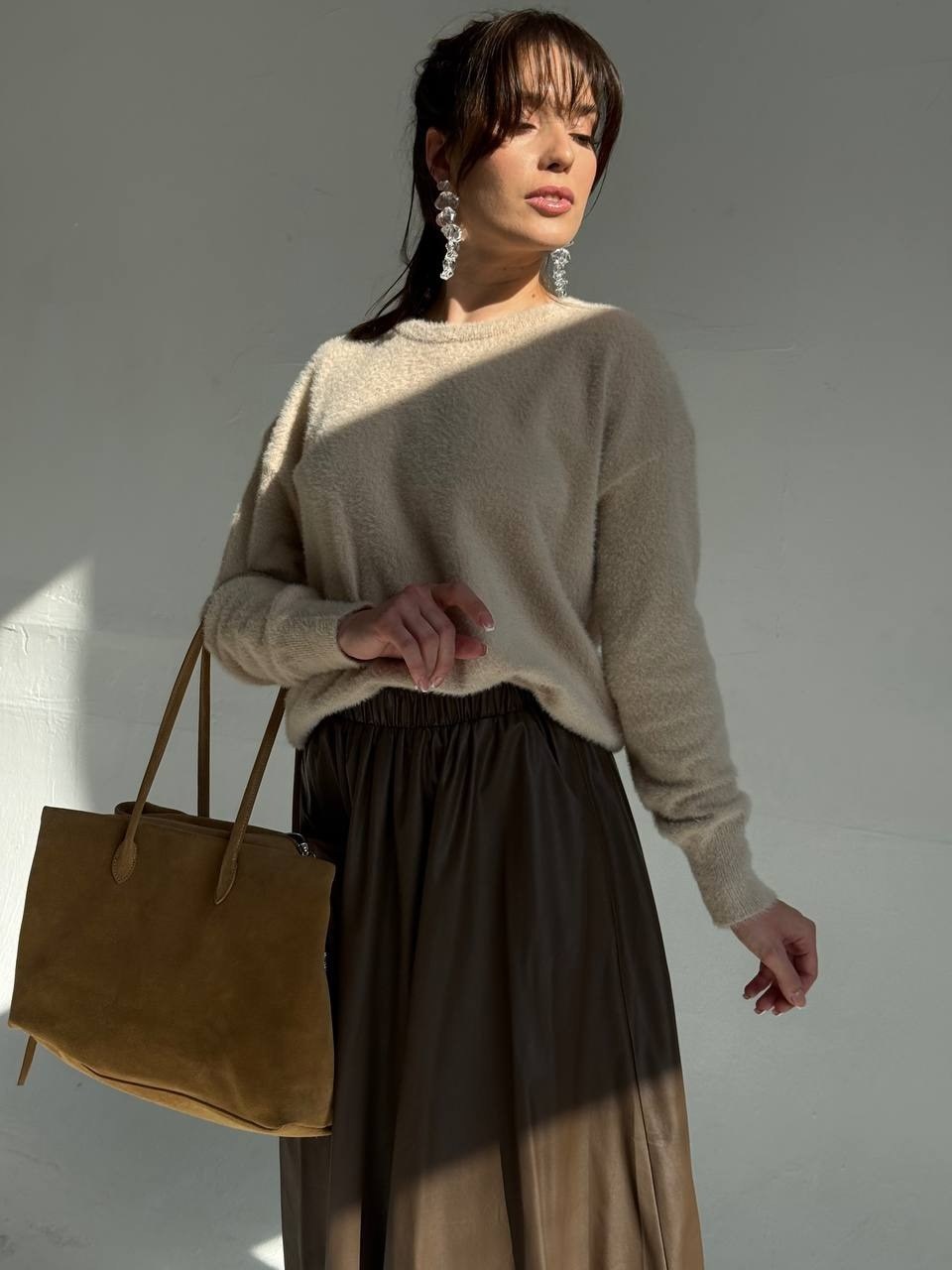 мягкий свитер,женский джемпер,свитер бежевый,женский свитер,кашемировый свитер