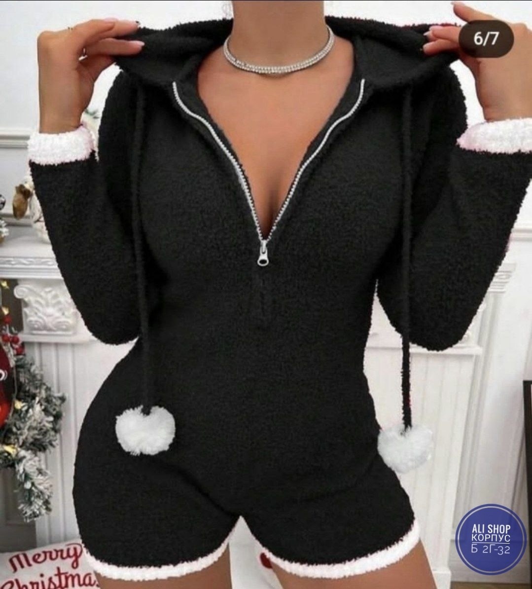 женский рождественский комбинезон hirigin,женский комбинезон с капюшоном,женские комбинезоны,комбинезон с капюшоном,новогодний комбинезон