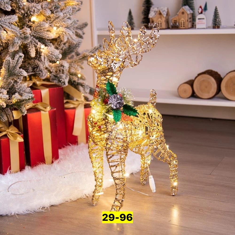 олень новогодний светодиодный,олени новогодние светящиеся,новогодний светящийся олень 40 см,олень светодиодный 60 см золотой,новогодний светящийся олень