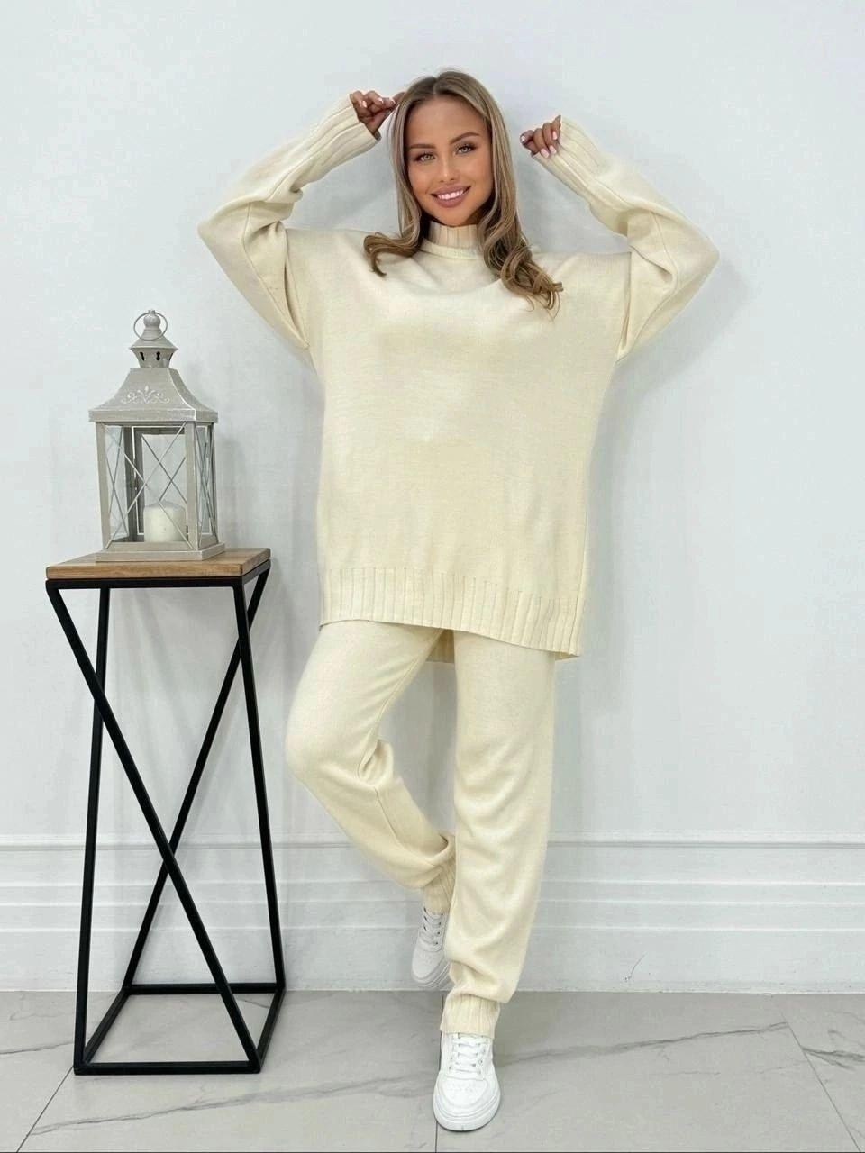 женский трикотажный костюм,трикотажный теплый костюм,теплый костюм с брюками,костюмы трикотажные,трикотажный костюм с брюкам