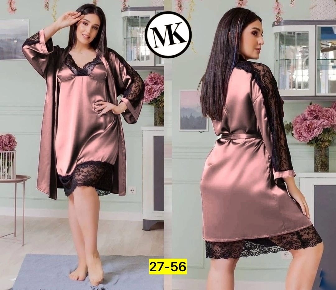 пижама и халат,комплект халат сорочка,комплект ночная сорочка и халат,пеньюар домашний,пеньюар женский атласный