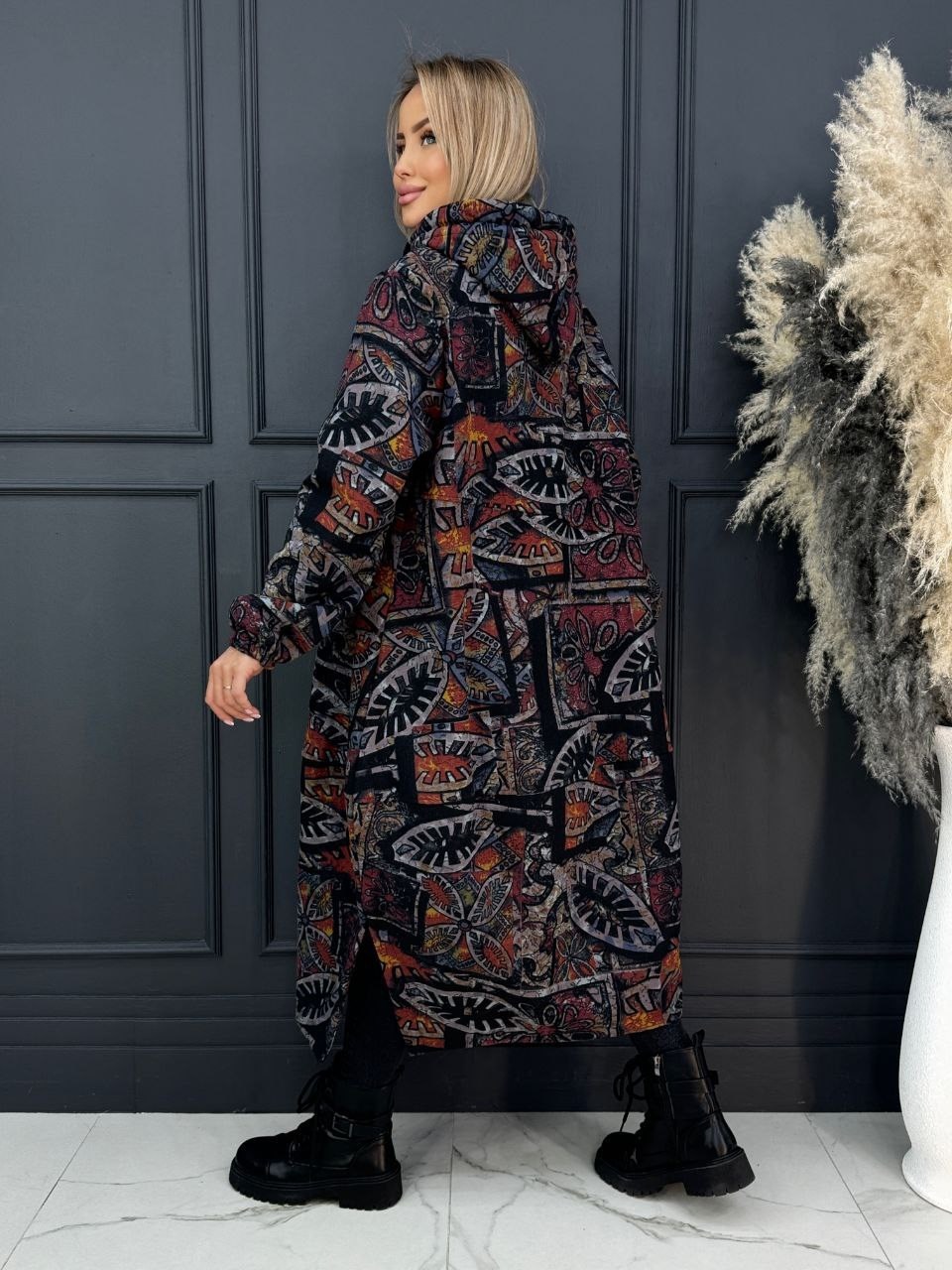 пальто женское с принтом,пальто с принтом,пальто длинное стеганое,женские пальто,теплое пальто