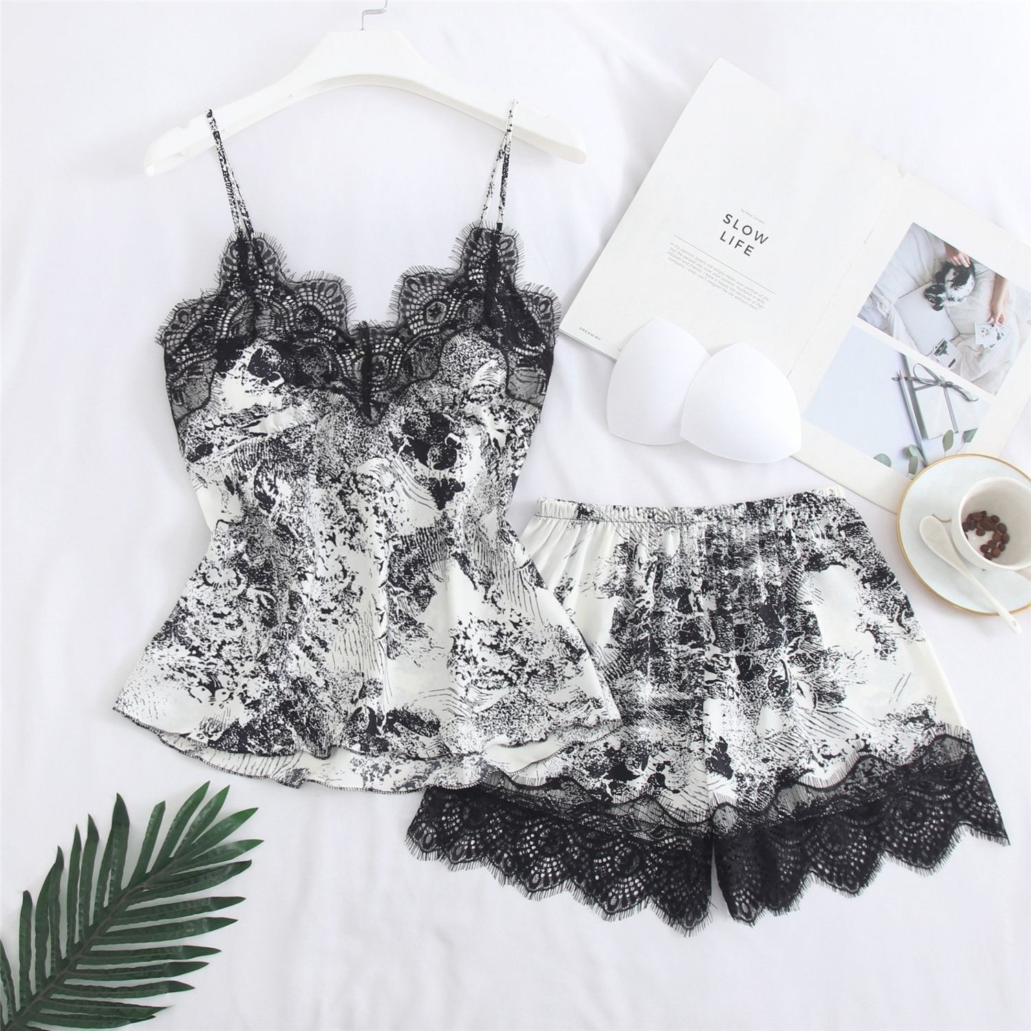 комплект пижамы с кружевами,женский пижамный комплект,шелковая пижама с кружевами,пижама женская,пижама с кружевом