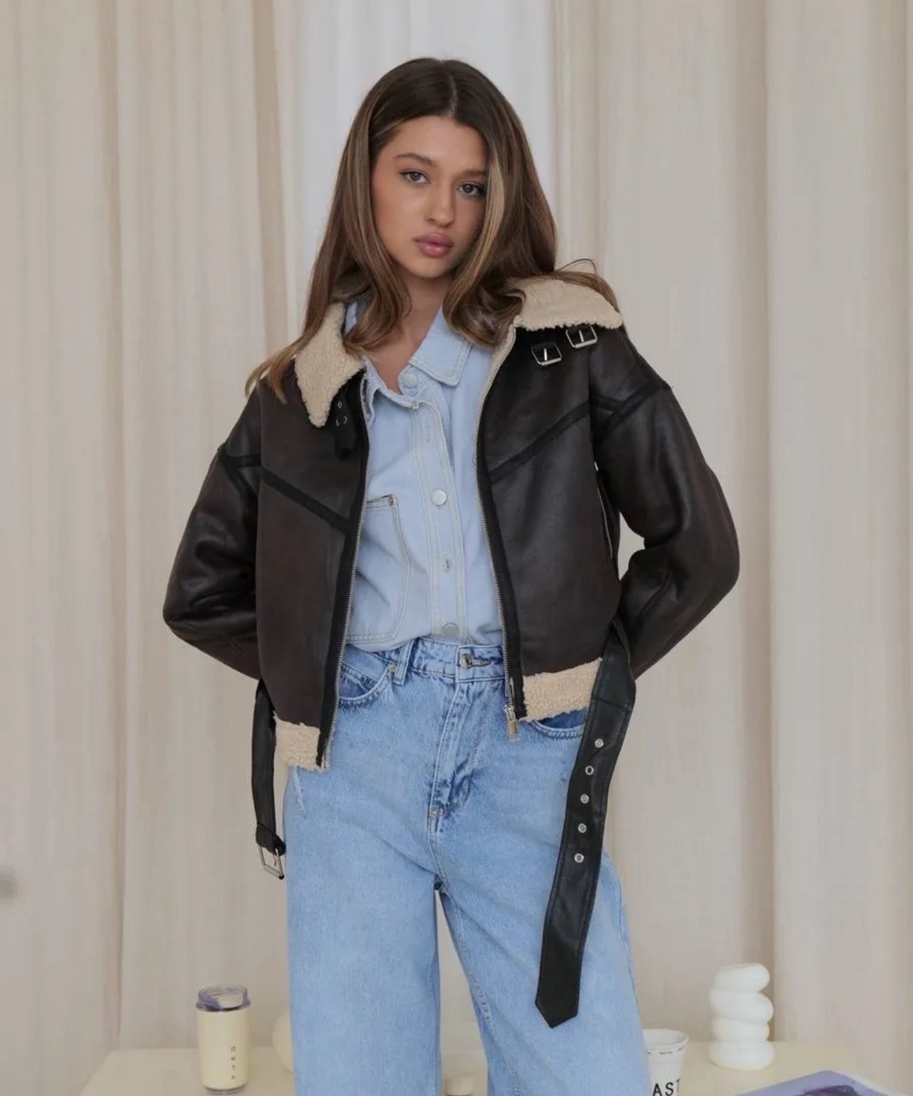 дубленка авиатор женская,дубленка авиатор,стильная дубленка,дубленка укороченная,дубленка женская