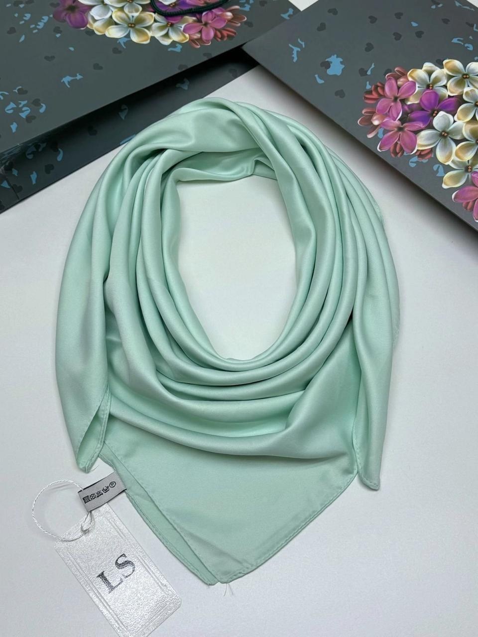 платок женский шелковый,атласный платок,шелковый однотонный платок,платки тонки,шелковые платки