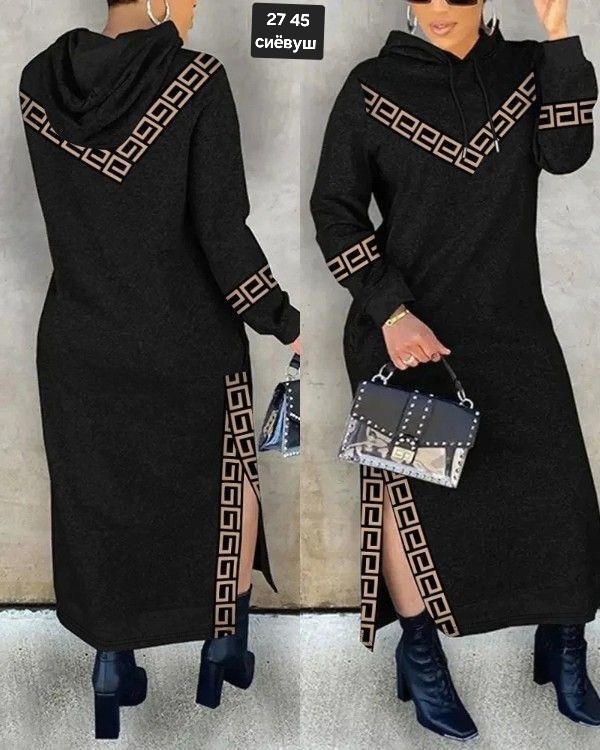 платье с капюшоном и длинным рукавом,платье с капюшоном,платье с капюшоном длинное,платье спортивное с капюшоном,платье модное