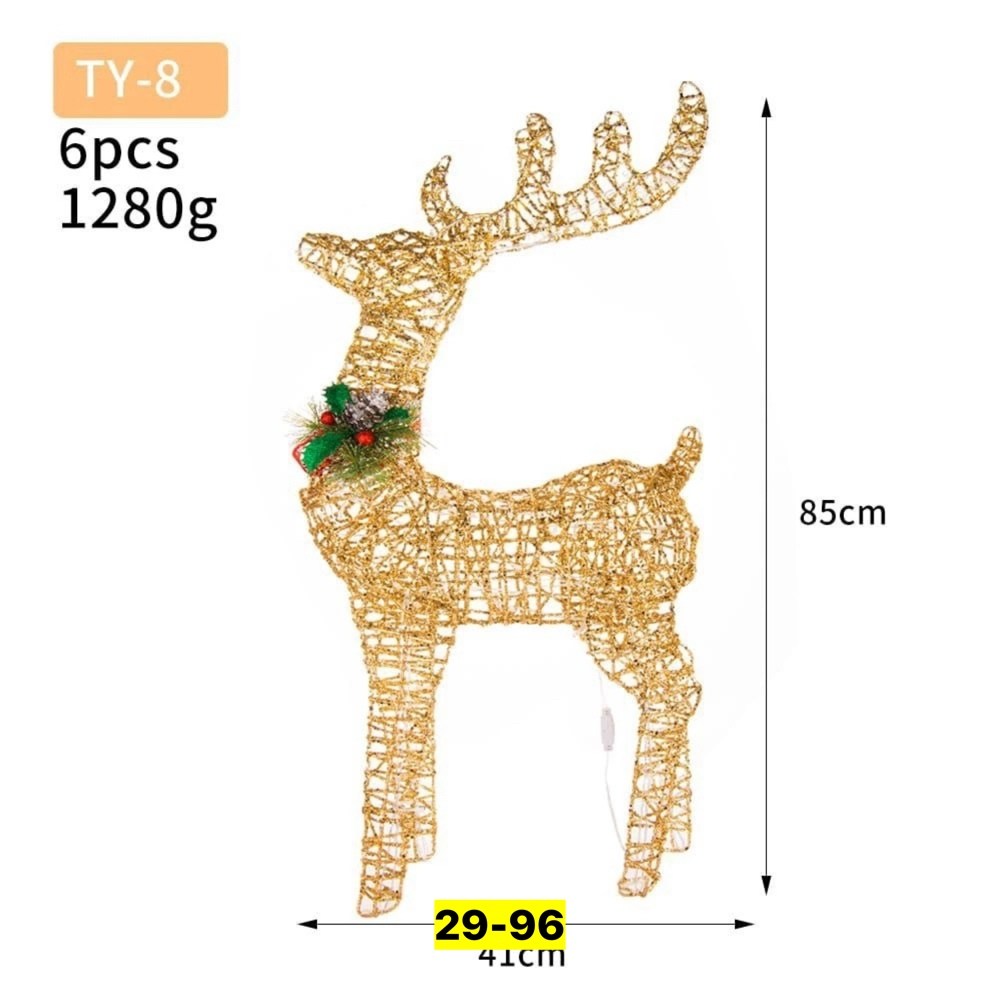 олень новогодний светодиодный,олени новогодние светящиеся,новогодний светящийся олень 40 см,олень светодиодный 60 см золотой,новогодний светящийся олень