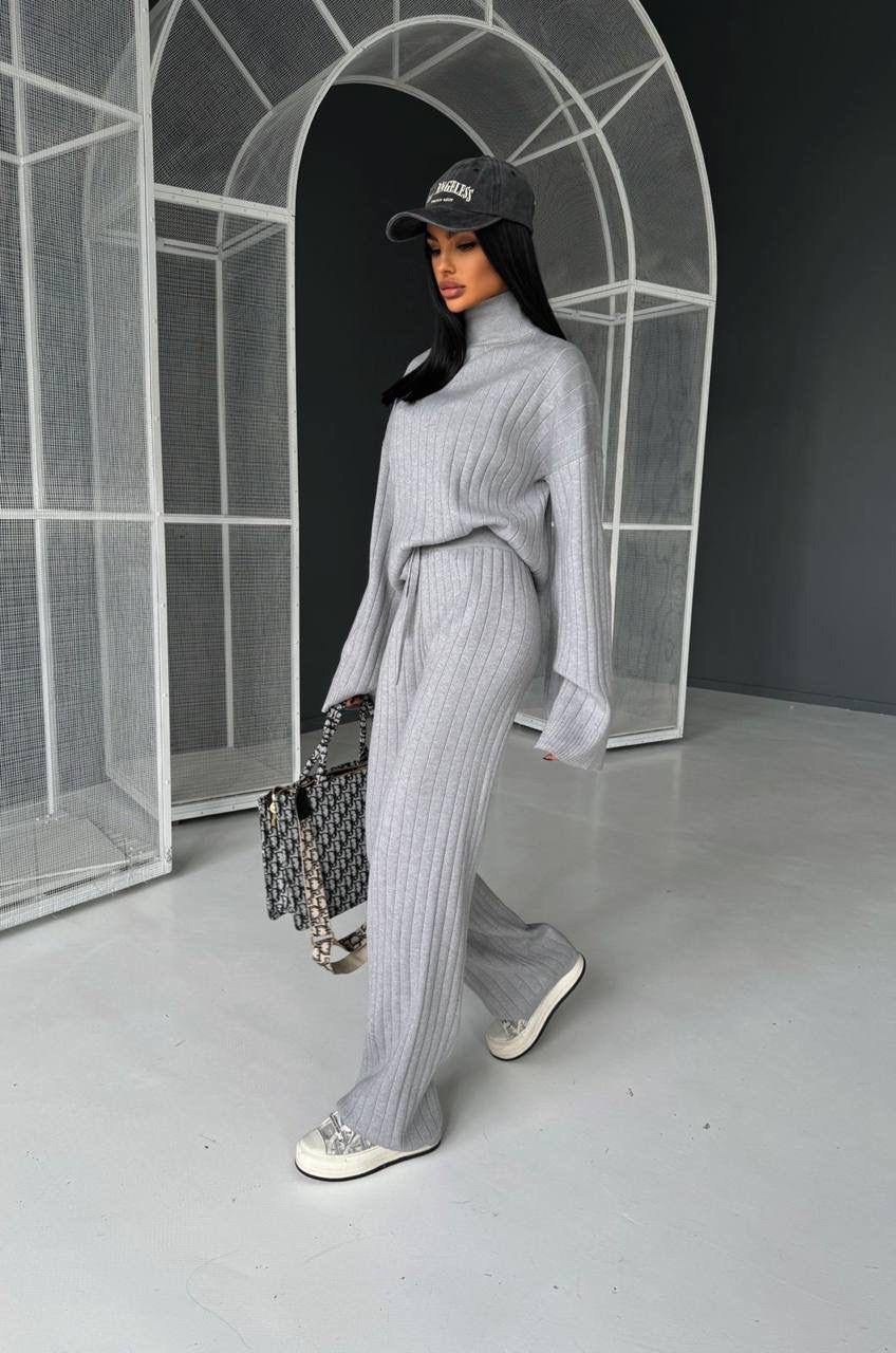 вязаные костюмы,трикотажные костюмы,стильные костюмы,трикотажный костюм с брюками палаццо женский,вязаные костюмы женские