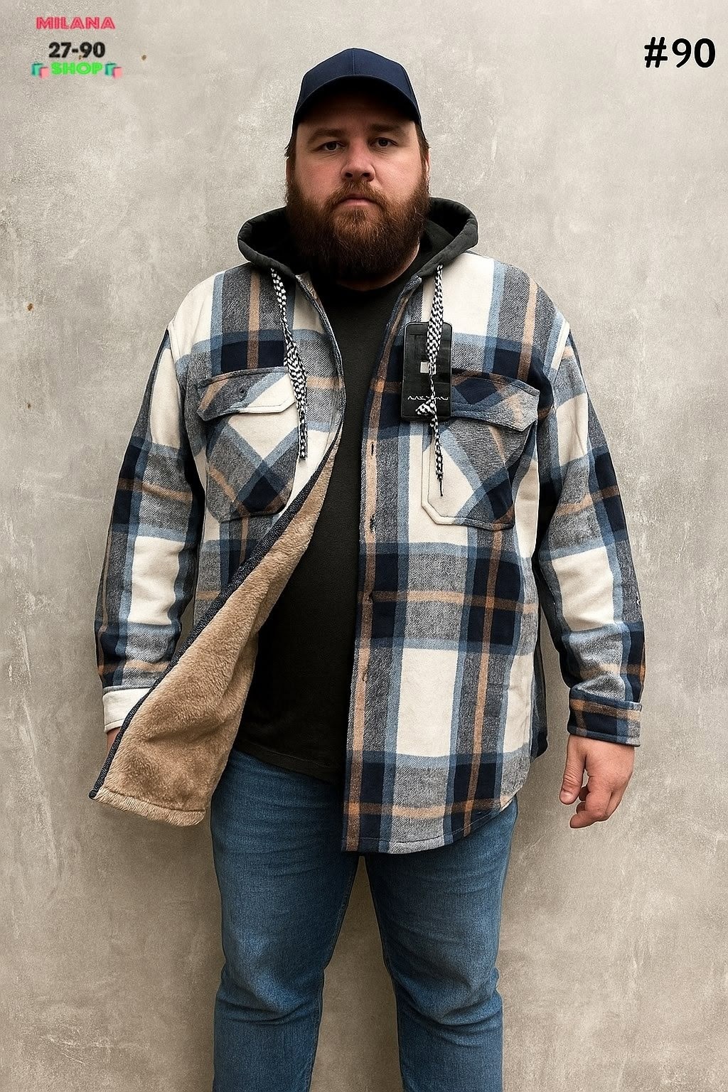 рубашка мужская с капюшоном,теплая рубашка,рубашка на меху,рубашка с капюшоном,рубашка в клетку с капюшоном