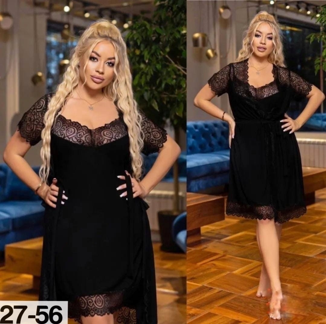 кружевной пеньюар,пеньюар комплект,комплект сорочка пеньюар,пеньюар больших размеров,женские пеньюары