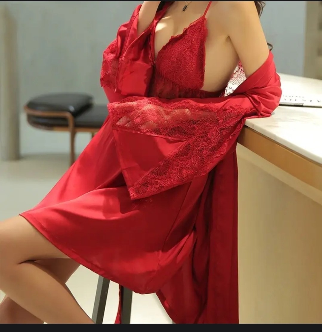 пеньюар женский,пеньюар,комплект халат и сорочка женская,халат и сорочка комплект,женская пижама комплект