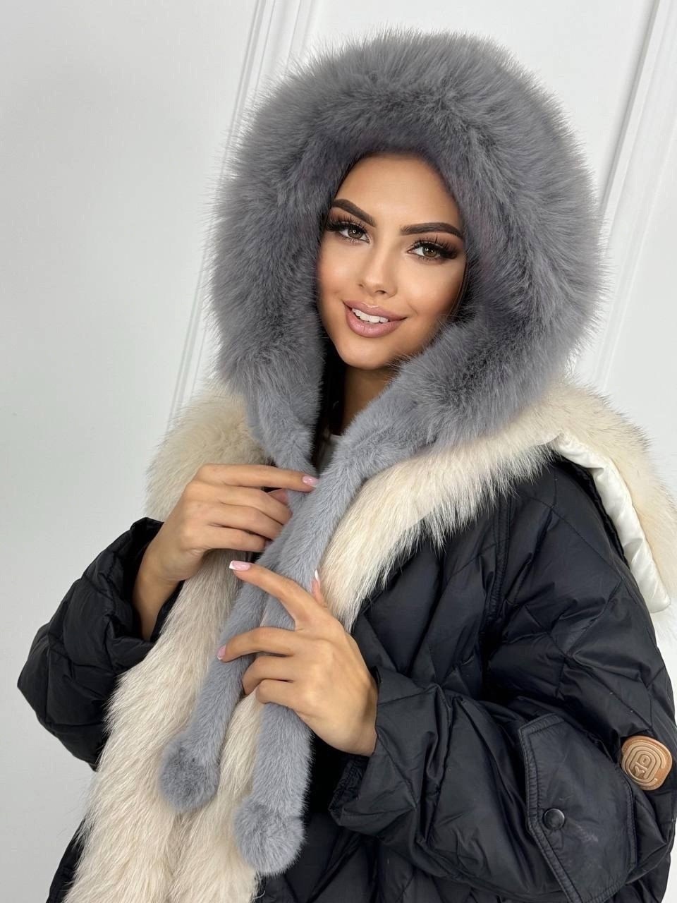 женские меховые,стильные пуховики,пуховики с мехом,куртка женская с мехом ламы,пуховики женские