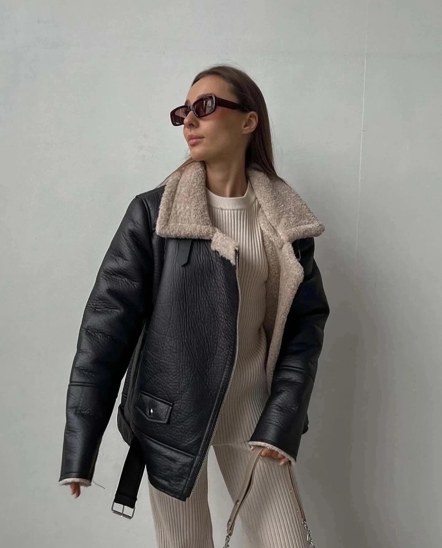 дубленка авиатор женская,авиатор дубленка,стильная дубленка,дубленка косуха авиатор,дубленка женская зимняя авиатор