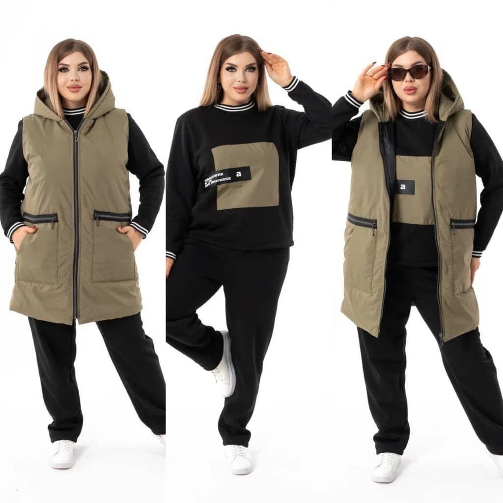 костюм женский на флисе,жилетка женская,женский жилет,жилет на синтепоне,женский костюм тройка