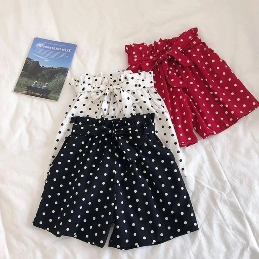 шорты в горошек,шорты горошек женские длинные,женские летние шорты,женские шорты,повседневные шорты