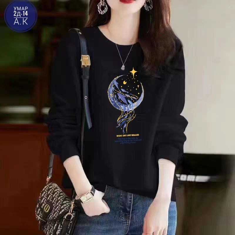 женский свитшот,толстовки свитшот,повседневный свитшот,свитшот,синий свитшот