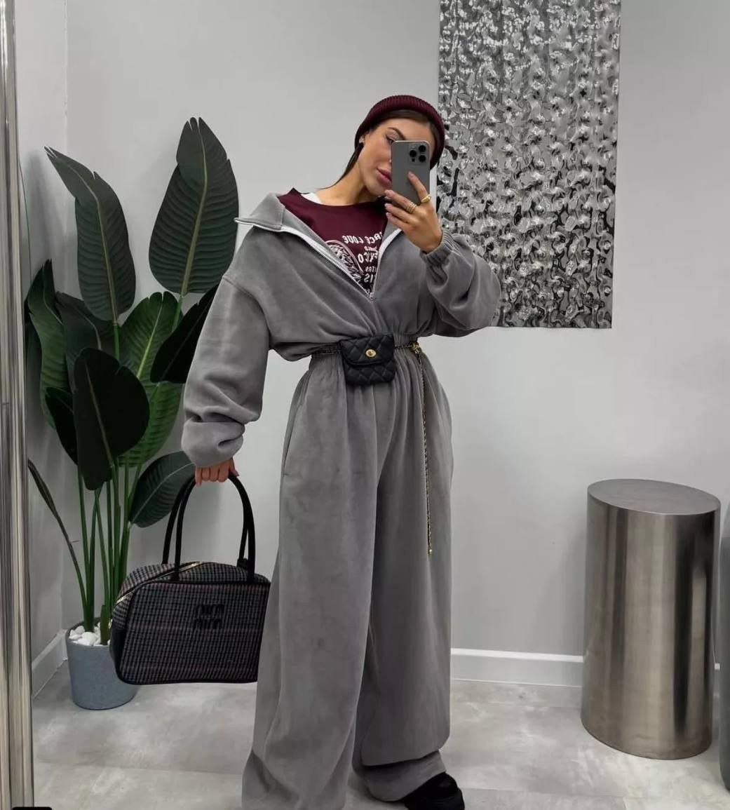 комбинезон на флисе,cпортивный костюм оверсайз,стильные костюмы,костюм на флисе