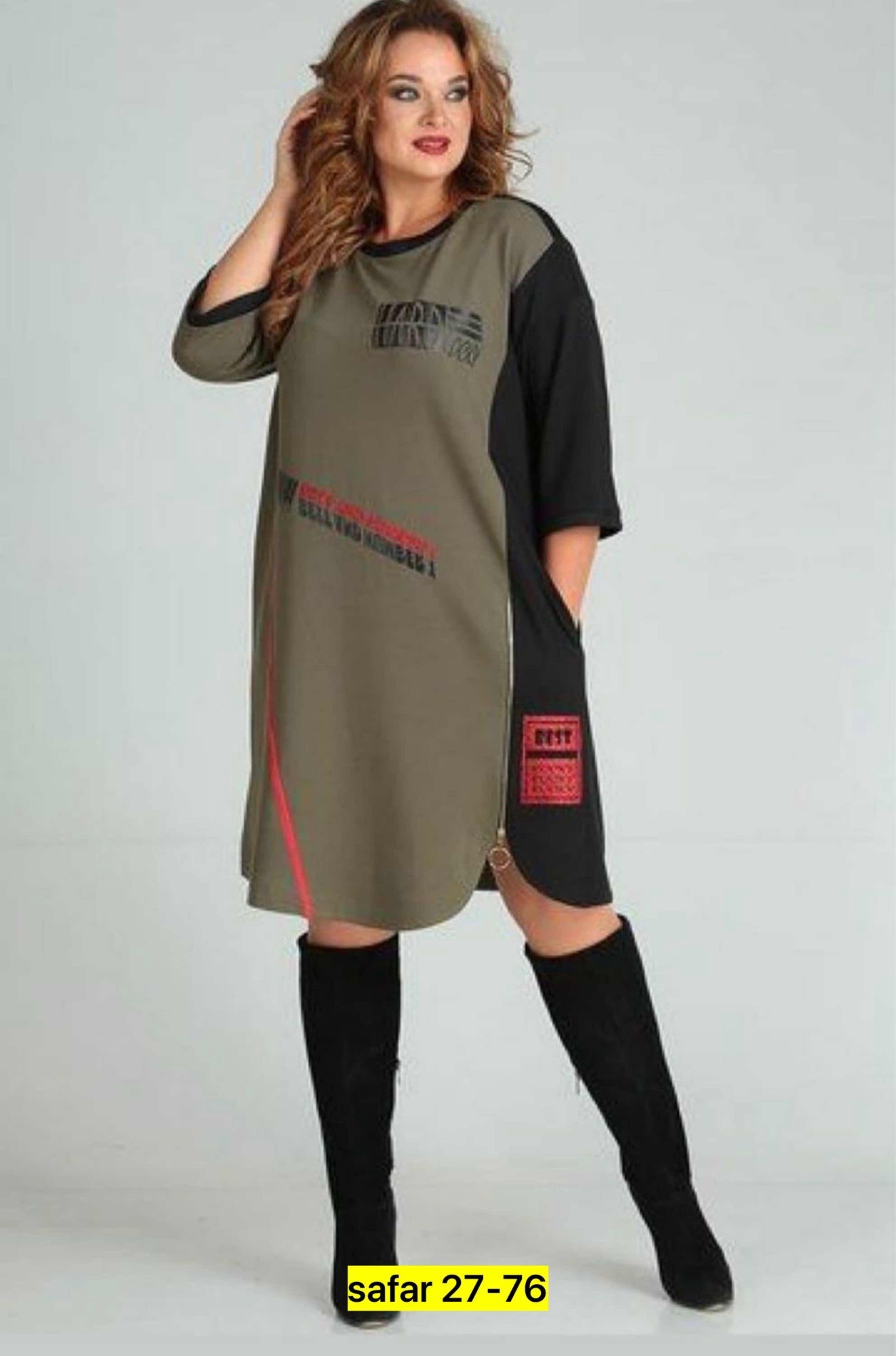 платье sandyna 13628 хаки,женские платья больших размеров,платье женская,платье спортивное женское,платье большие размеры