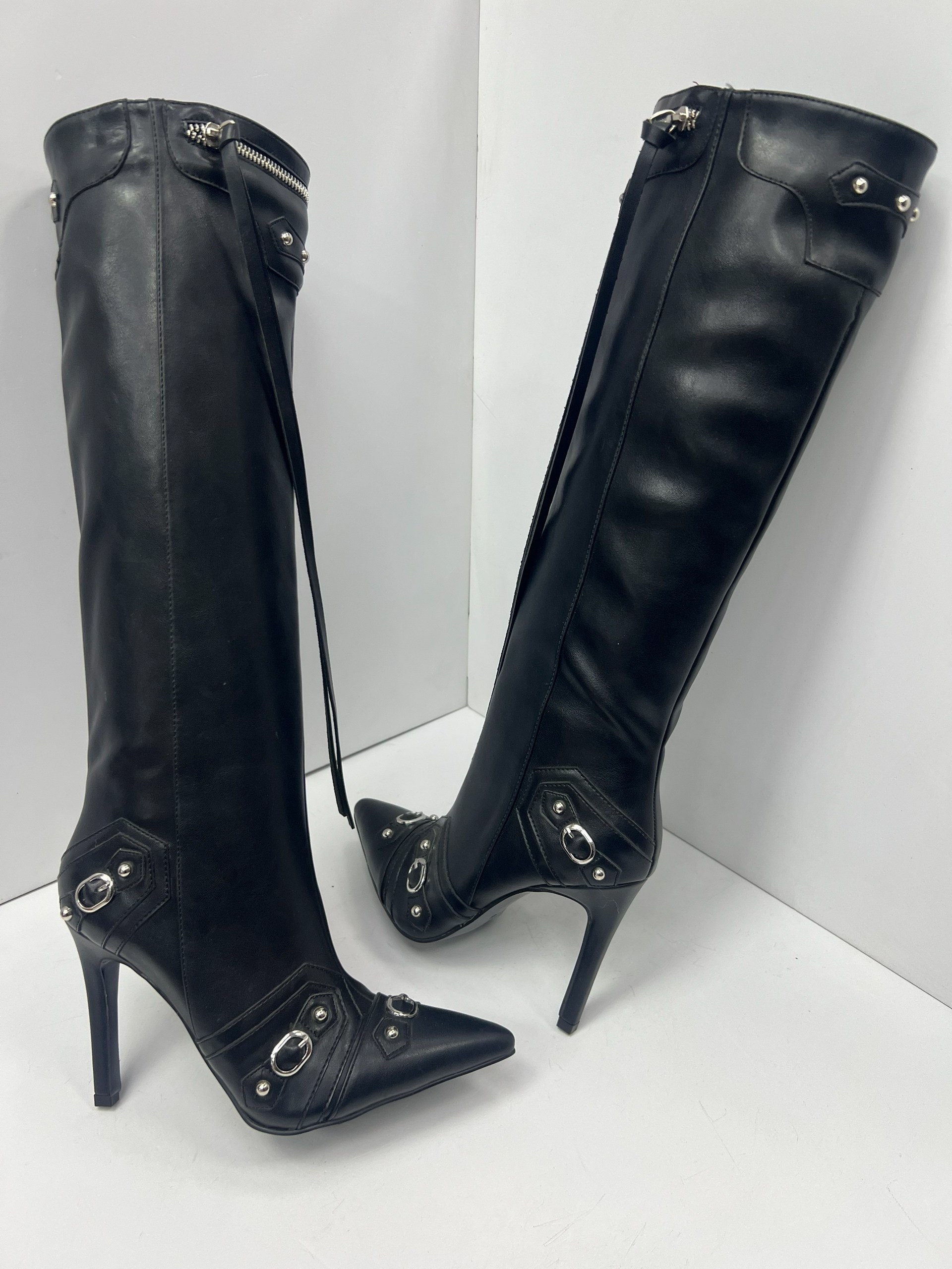 ,женские сапоги,сапоги versace,черные сапоги,женские сапоги до колена