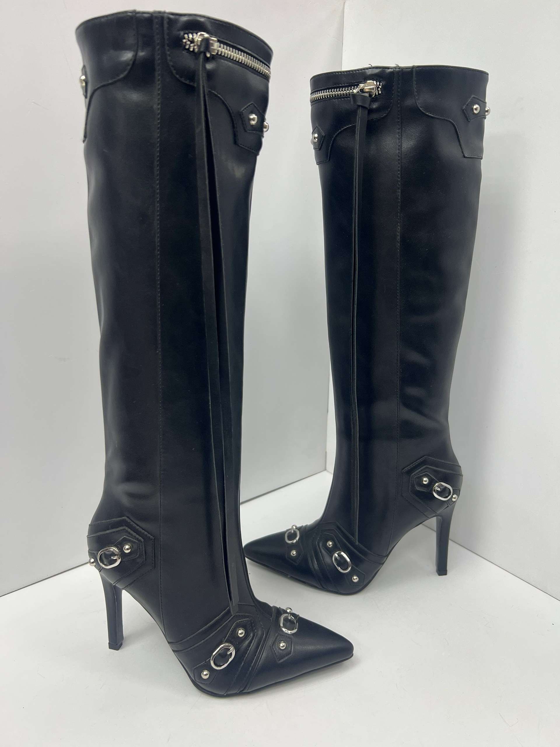 ,женские сапоги,сапоги versace,черные сапоги,женские сапоги до колена