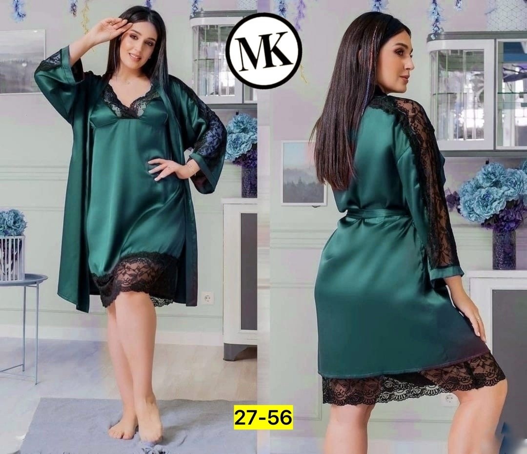 пижама и халат,комплект халат сорочка,комплект ночная сорочка и халат,пеньюар домашний,пеньюар женский атласный