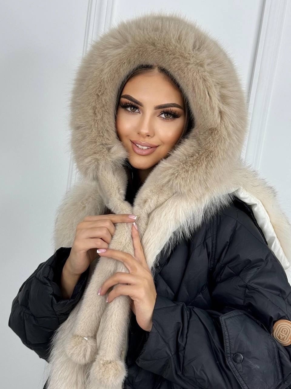 женские меховые,стильные пуховики,пуховики с мехом,куртка женская с мехом ламы,пуховики женские