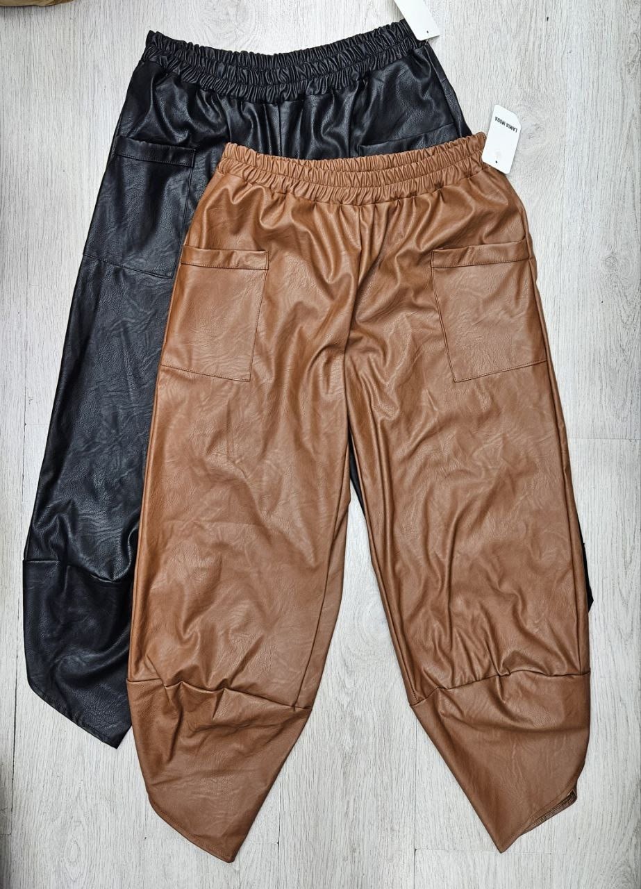 брюки кожаные,кожаные штаны,широкие кожаные брюки,брюки из натуральной кожи,брюки со складками из экокожи