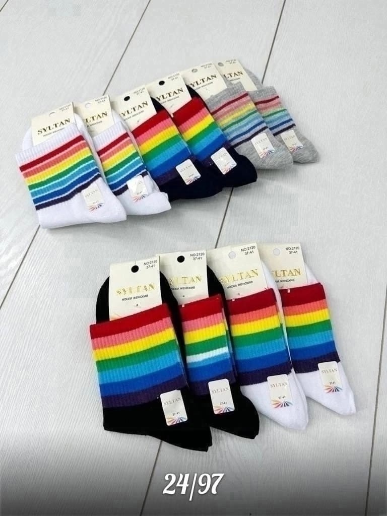 женские носочки,женские носки,носки лгбт,радужные носки,модные носки