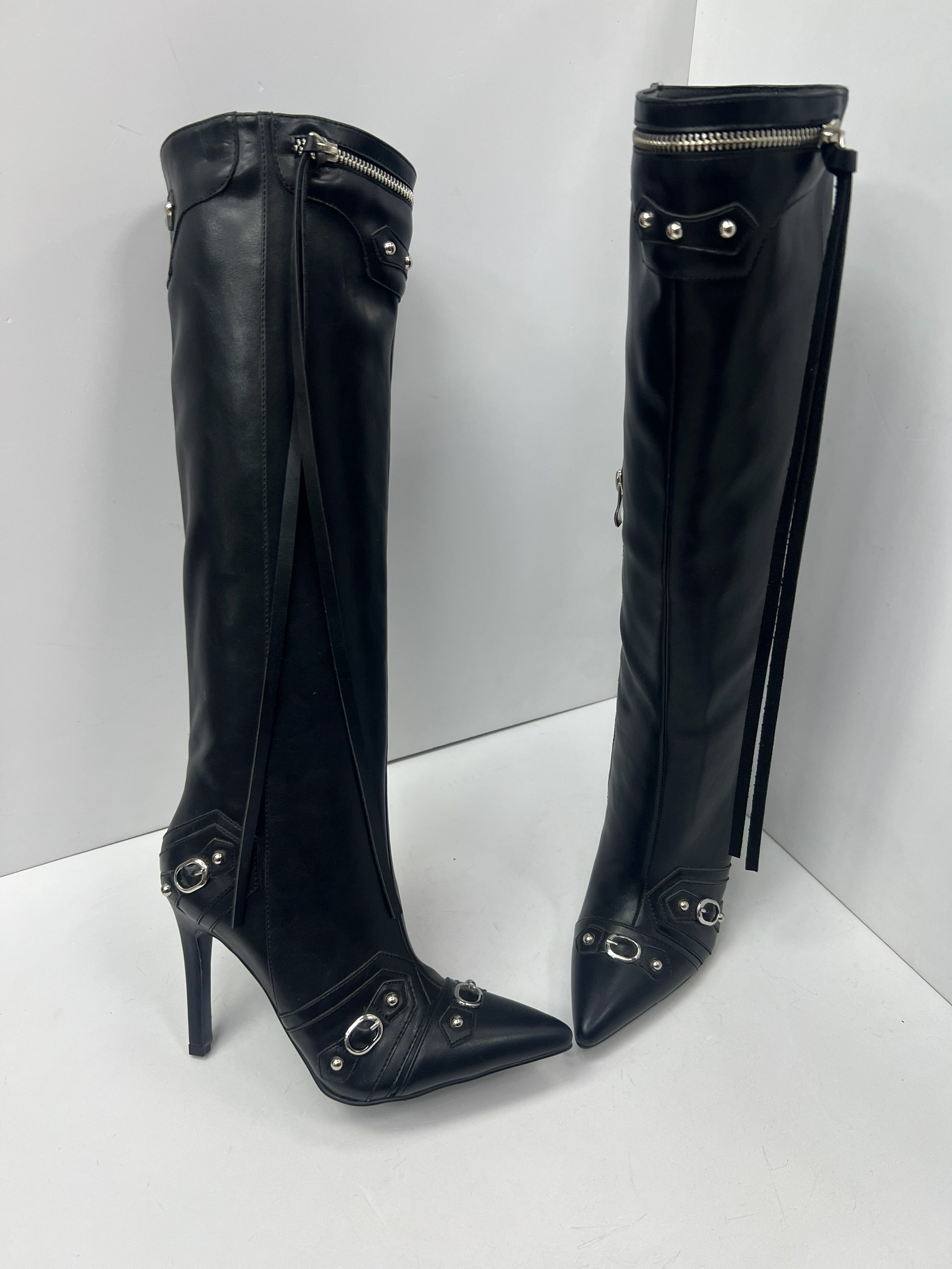 ,женские сапоги,сапоги versace,черные сапоги,женские сапоги до колена