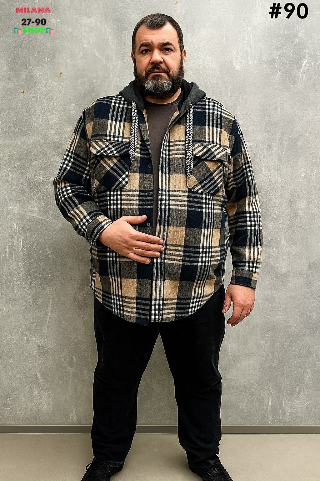 рубашка мужская с капюшоном,теплая рубашка,рубашка на меху,рубашка с капюшоном,рубашка в клетку с капюшоном