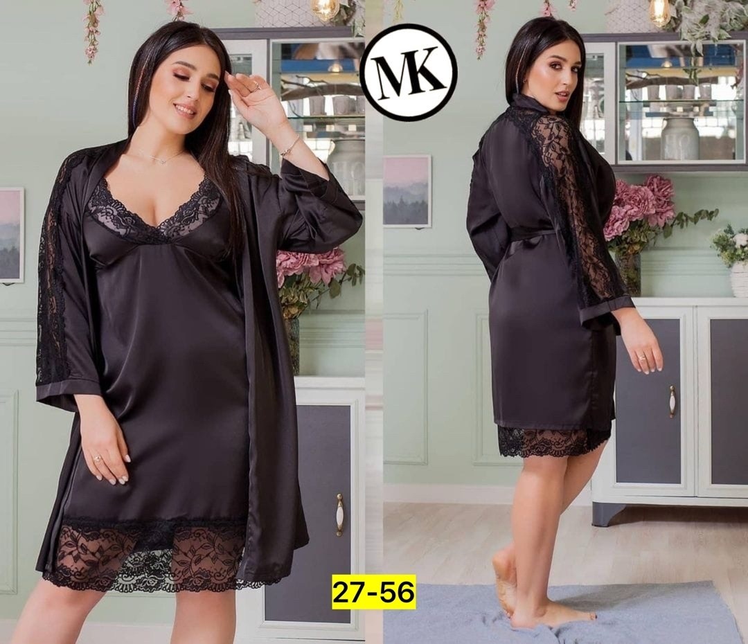 пижама и халат,комплект халат сорочка,комплект ночная сорочка и халат,пеньюар домашний,пеньюар женский атласный