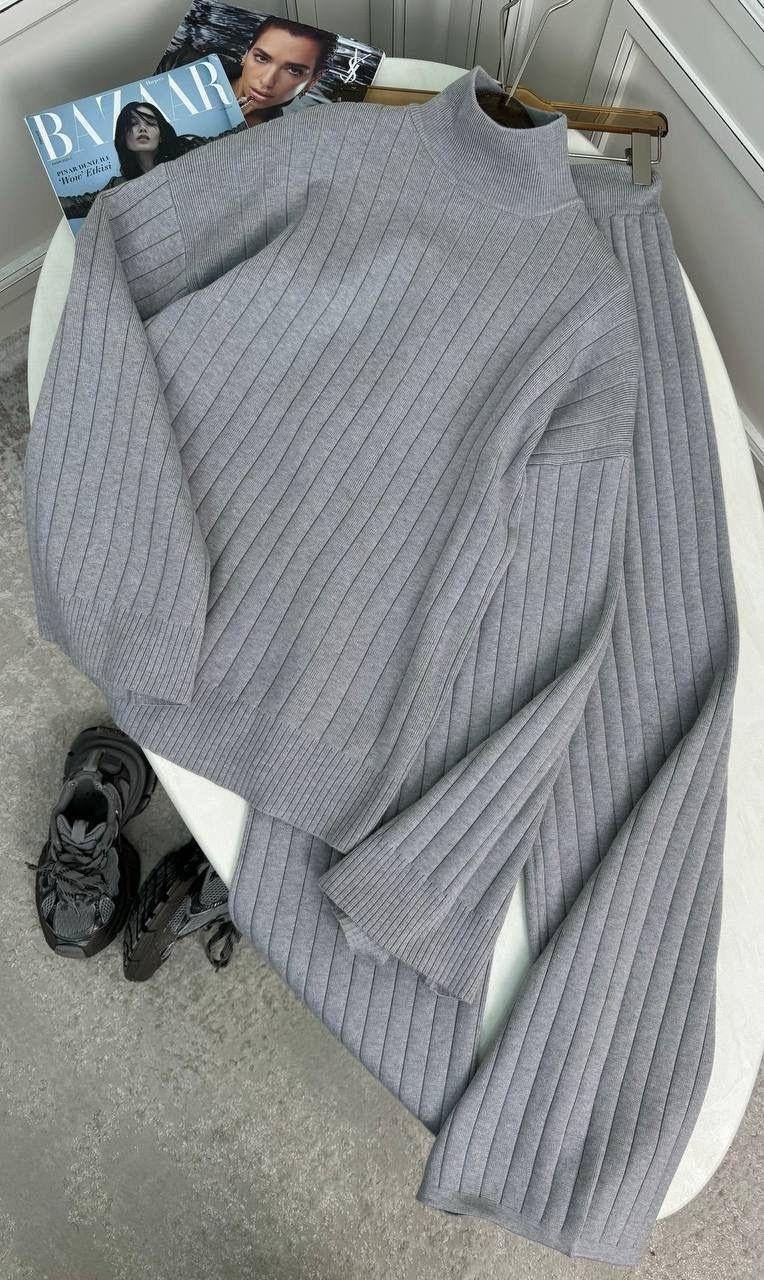 вязаные костюмы,трикотажные костюмы,стильные костюмы,трикотажный костюм с брюками палаццо женский,вязаные костюмы женские