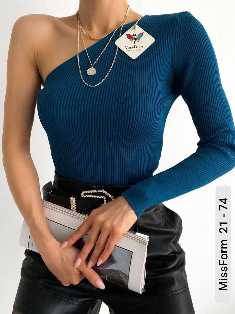 кофта с одним рукавом,стильная кофта,модные кофты,повседневная кофта,кофта женская