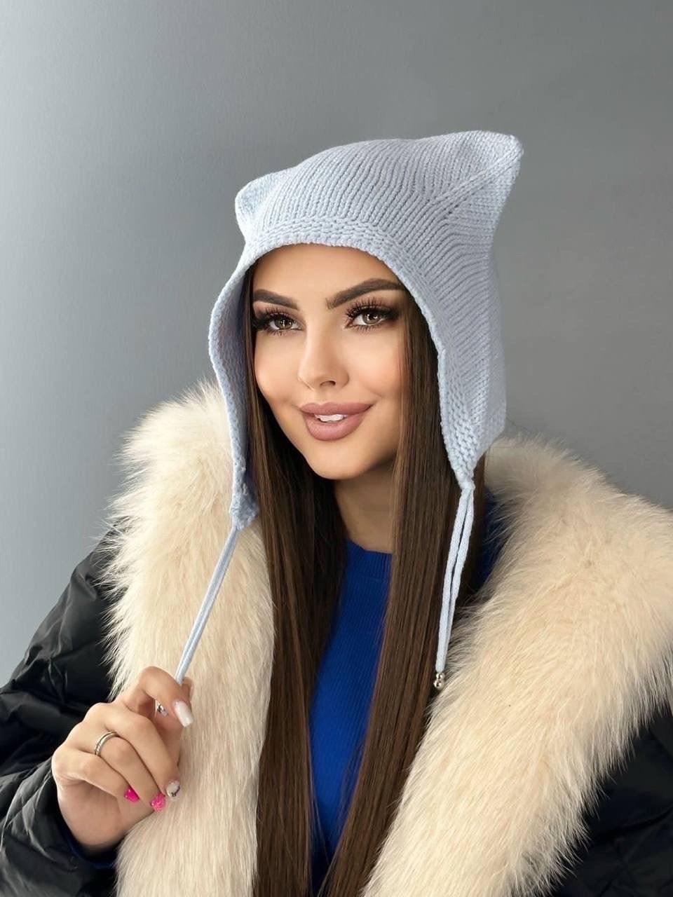 шапка с ушками,женская шапка с ушками,шапка для женщин,шапка с ушками из ангоры,шапка чепчик с ушками