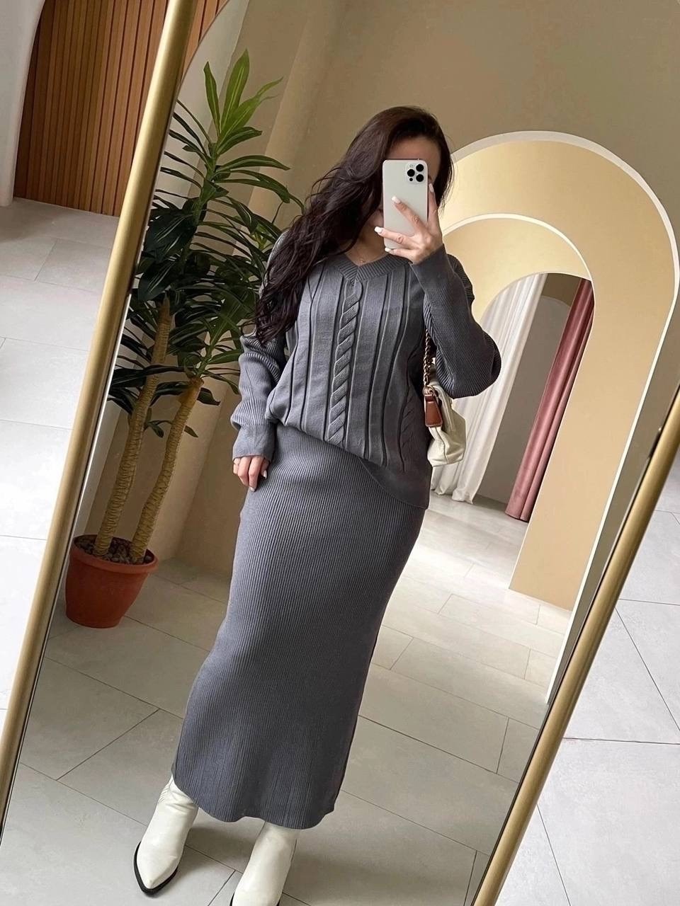 трикотажный костюм с юбкой миди,трикотажные костюмы,женский трикотажный костюм с юбкой,трикотажные костюмы с юбкой,костюм с юбкой миди