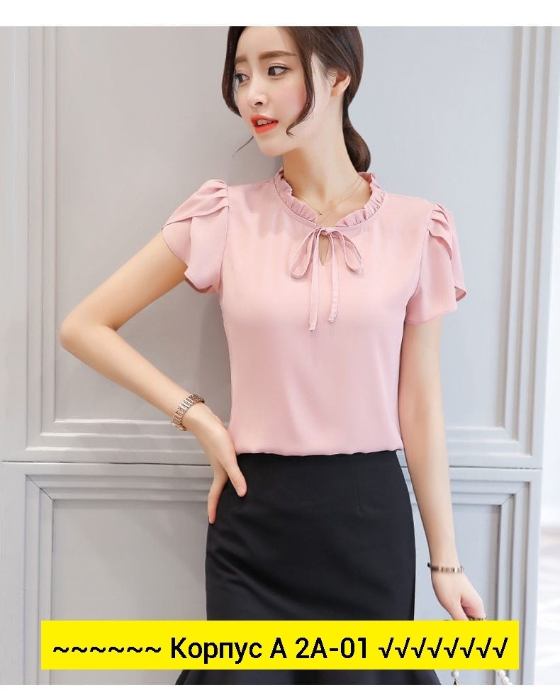 женская шифоновая блузка,блуза шифоновая,блузка шифоновая с коротким рукавом,элегантная женская блузка,блузка шифоновая