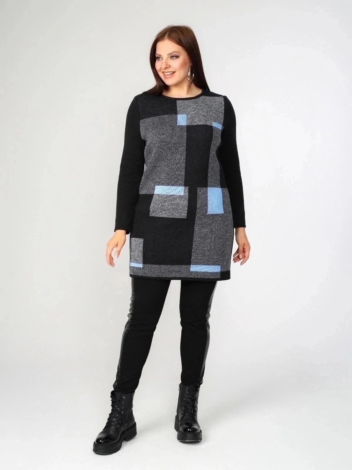 туника теплая большого размера bonadi,туника удлиненная,туника женская,туника bonadi,джемпер туника