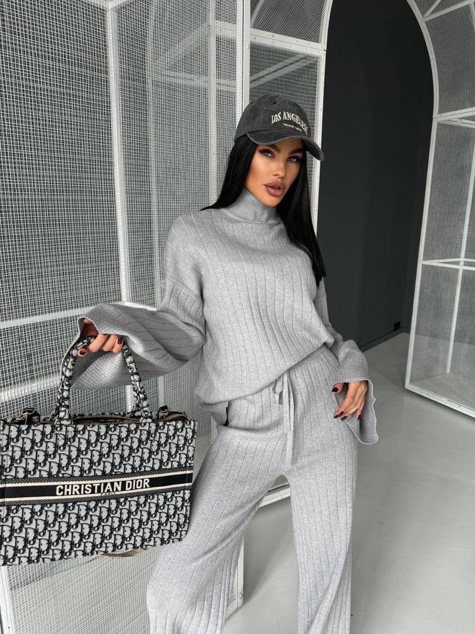 вязаные костюмы,трикотажные костюмы,стильные костюмы,трикотажный костюм с брюками палаццо женский,вязаные костюмы женские